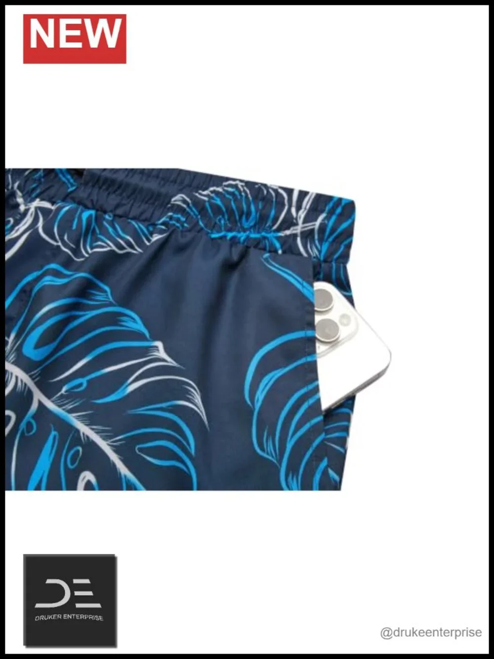 Men's Quick Dry Swim Trunks Board Shorts with Mesh Lining and Pockets